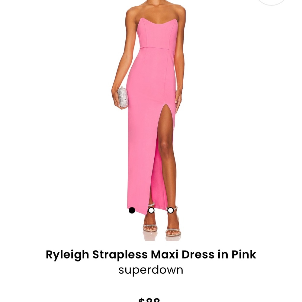 Ryleigh Strapless Maxi Dress in Pink
